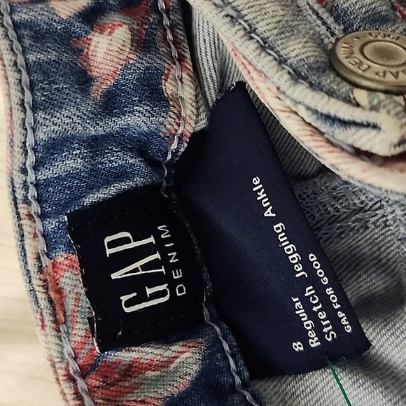 Gap Kids Jeggings Floral Denim Size 8 - Picture 3 of 7